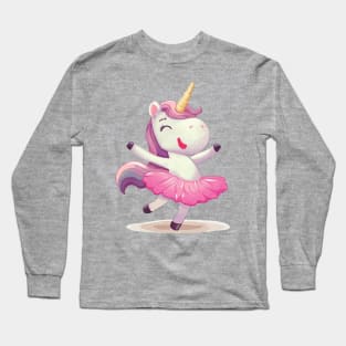 Unicorn Ballerina Long Sleeve T-Shirt